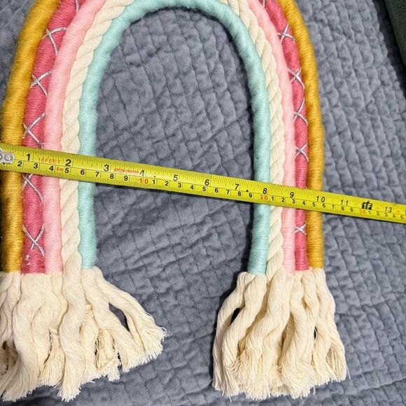 RAINBOW MACRAME WALL HANGING – MULTICOLOR BOHO DECOR, HANDMADE STYLE - Picture 14 of 17